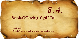 Benkóczky Agád névjegykártya